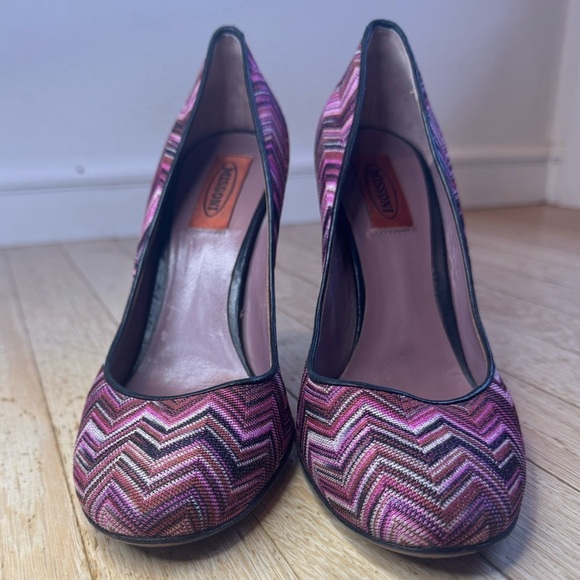 MISSONI *AUTHENTIC* Knit Zig Zag Stilettos Orange Label - Picture 7 of 14